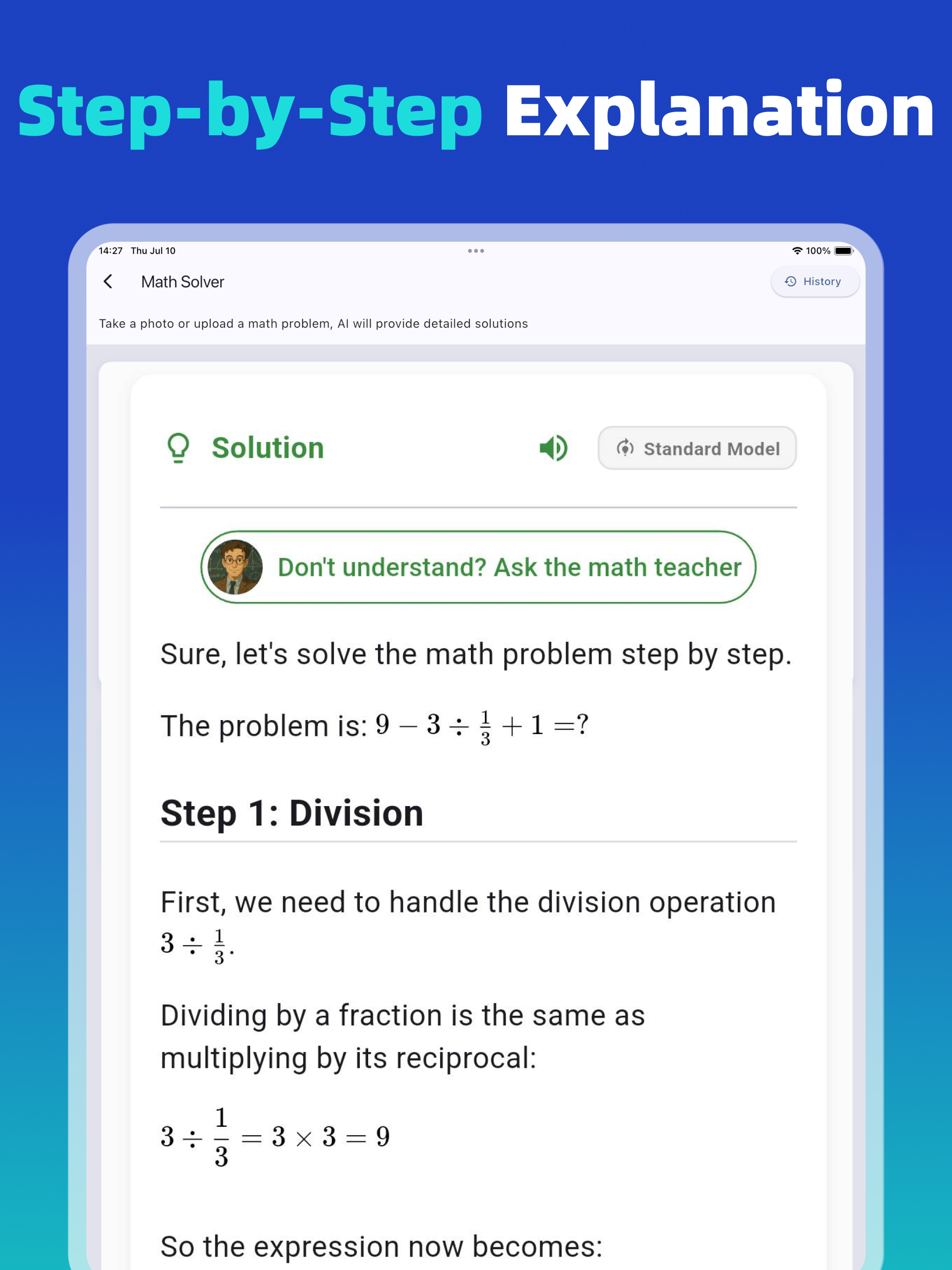 AI homework solver -photo math