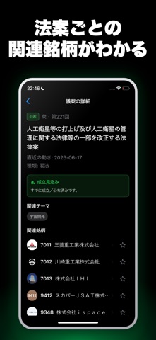 株法案トラッカー 国策テーマ株・材料株を先取り iPhone screenshot