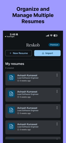 Reskob - Resume Builder screenshot