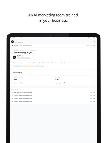 In-House Marketing iPad screenshot