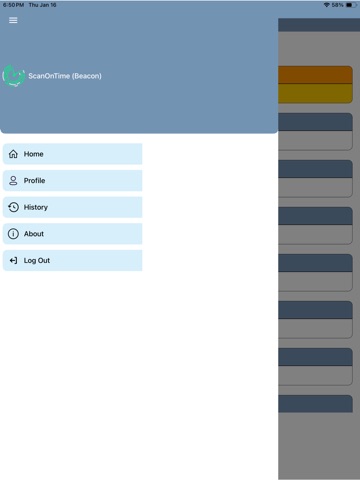 ScanOnTime Beacon Attendance iPad screenshot