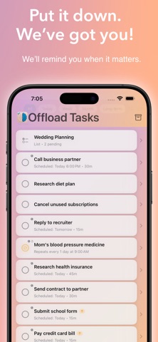 Offload: Task Reminder & Calm screenshot