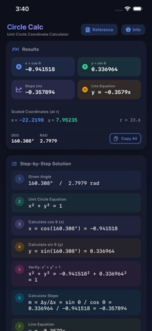 Circle Coordinate Calculator Screenshot 9 of 10