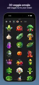 Vegetable Emojis screenshot #2 for iPhone