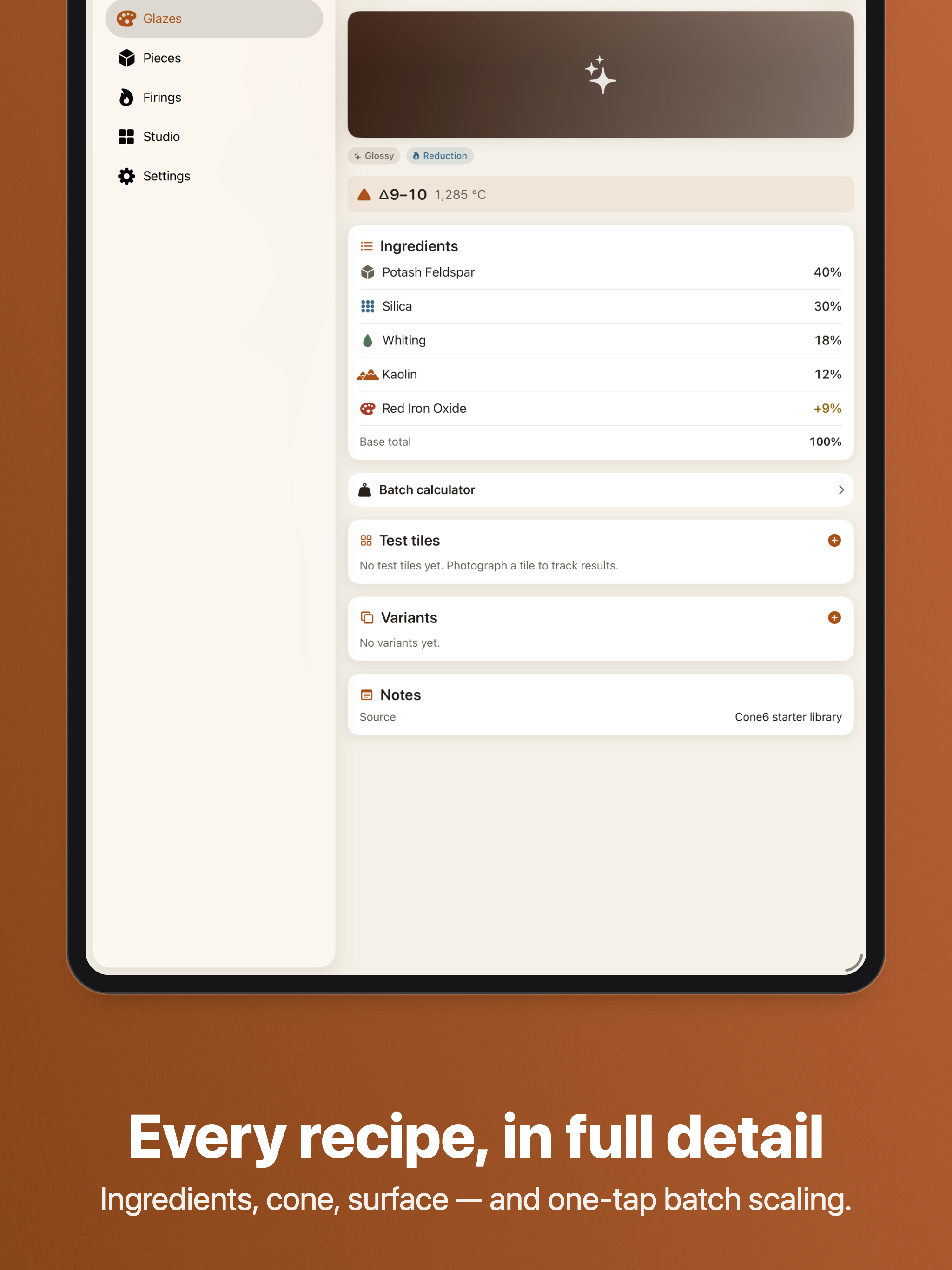 Cone6: Glaze & Kiln Log screenshot 11