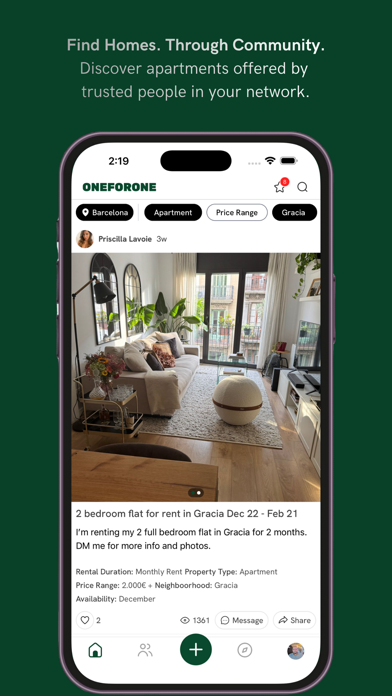 Oneforone - Community & Events iPhone screenshot 3 - Social Networking app