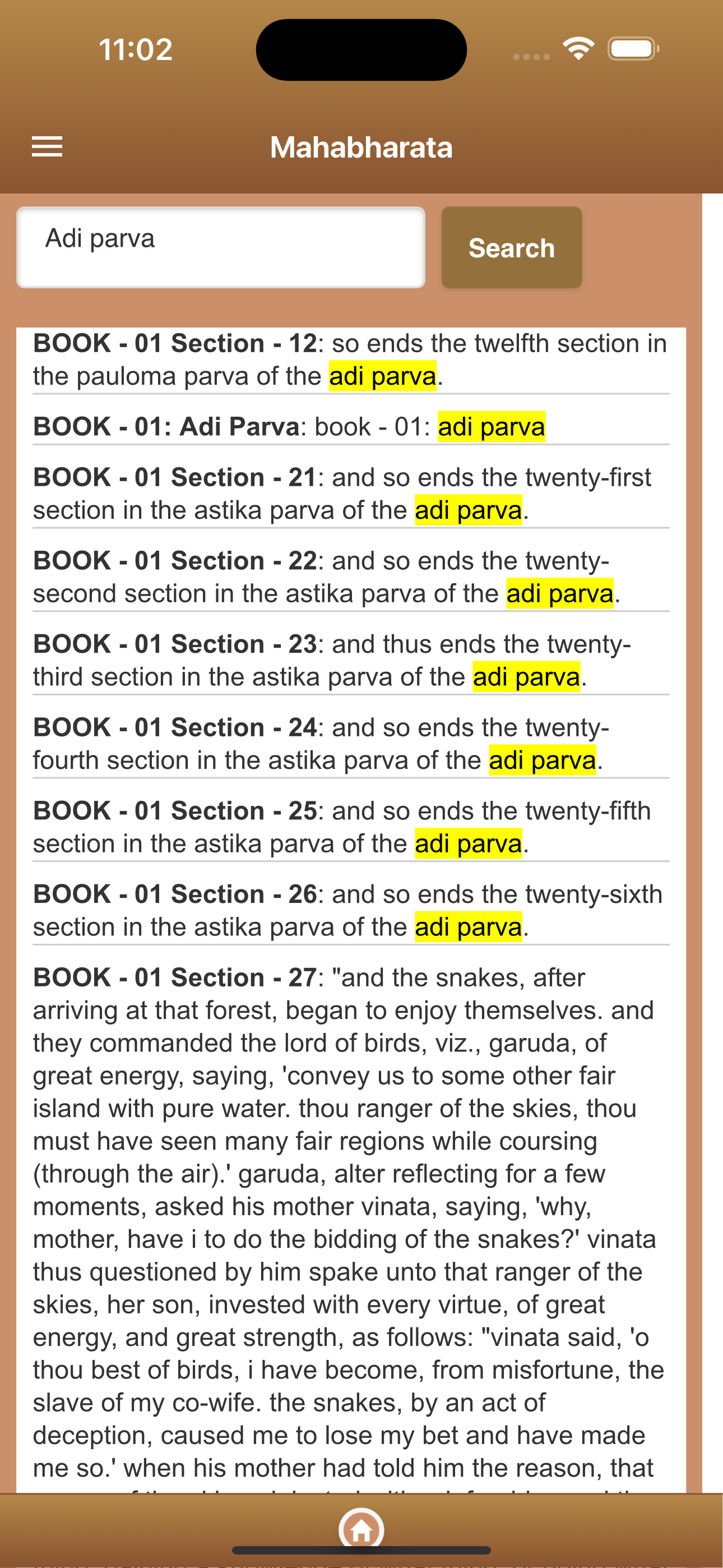 Mahabharata in English