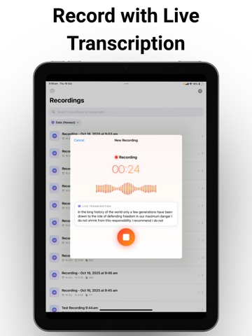 Lecture Note Taker - NexaNote iPad screenshot