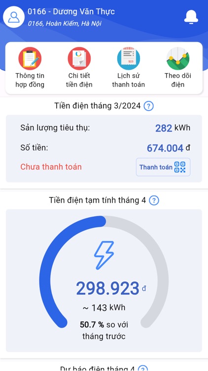 EWin Tra cứu tiền điện nước