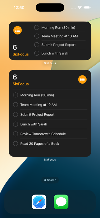SixFocus - Minimalist Planner Screenshot 4 of 9