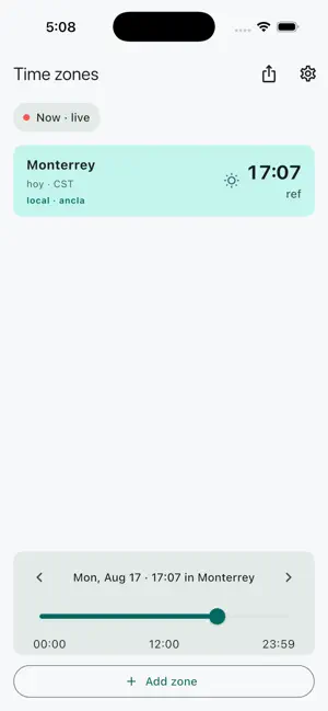 Time Zone: World Clock screenshot 3