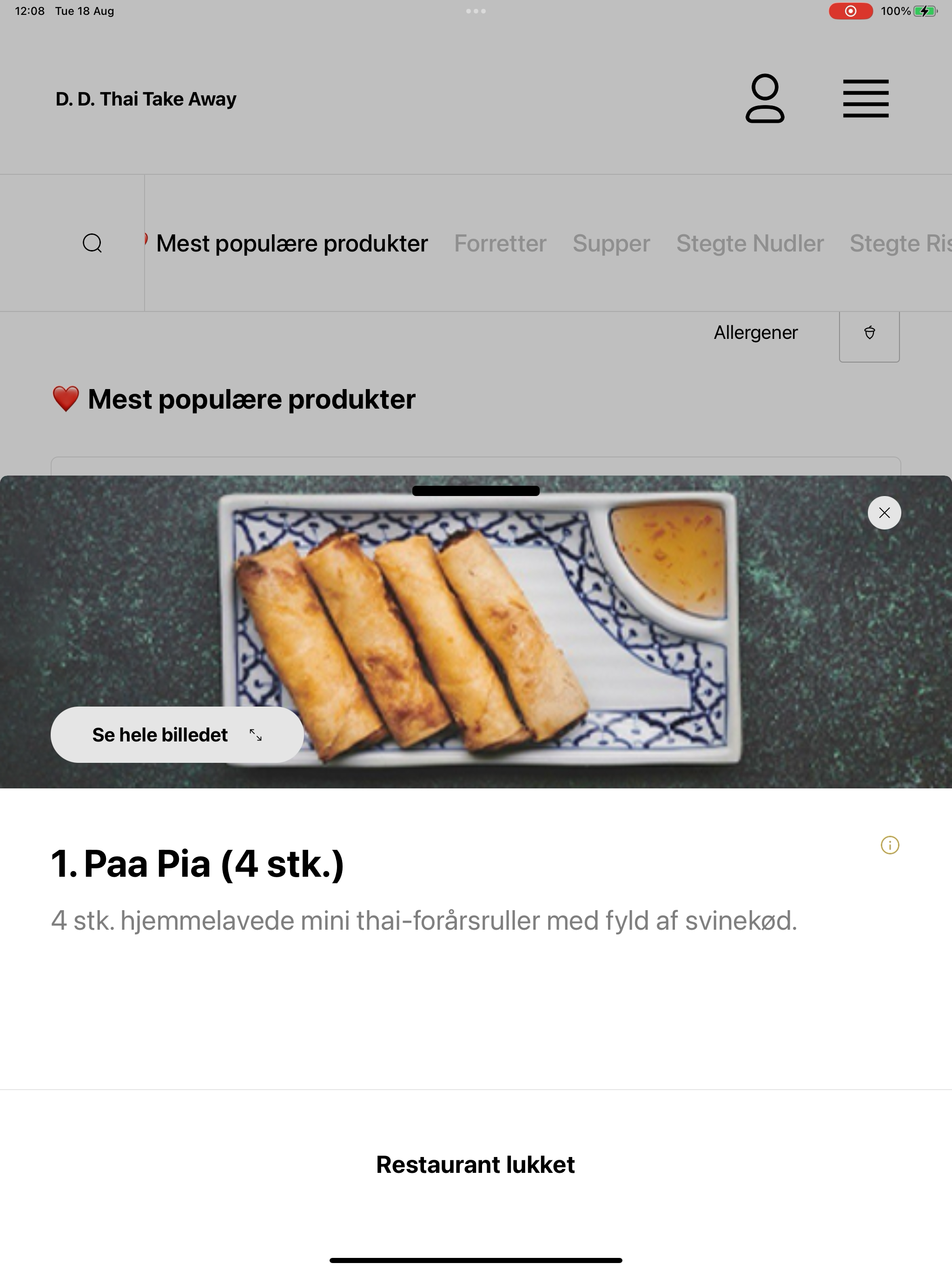 D.D. Thai Take Away screenshot 16