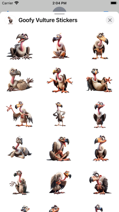 Screenshot #1 pour Goofy Vulture Stickers