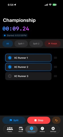 XC & Track Team Timer Screenshot 2 of 9