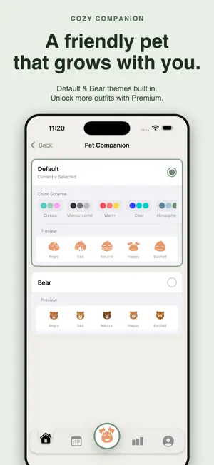 Cozy-Mood Tracker & Journal screenshot 2