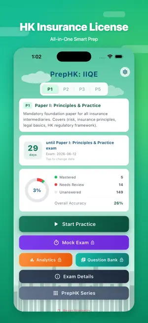 PrepLicense: HK Insurance screenshot 1