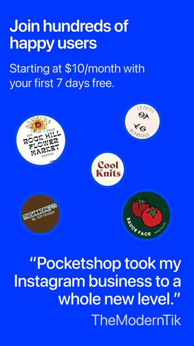 Pocketshop – Sell in your DMs Screenshot
