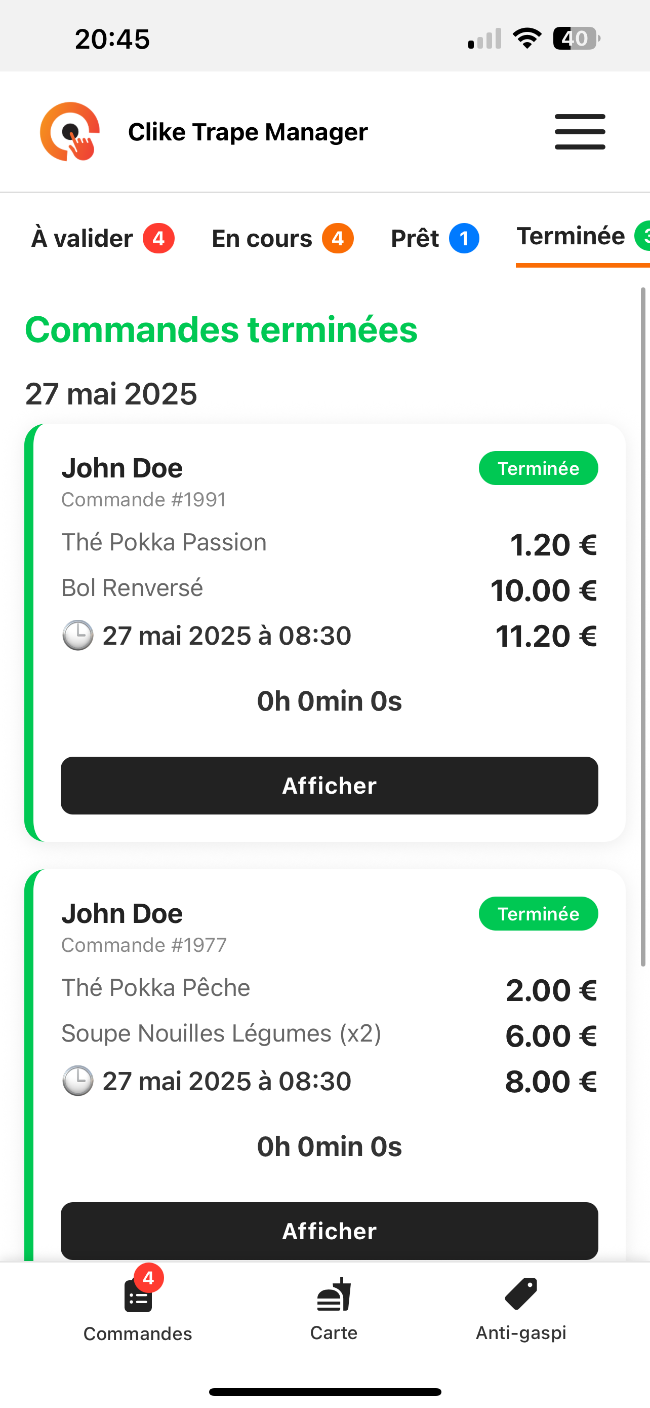 Cliké Trapé Manager