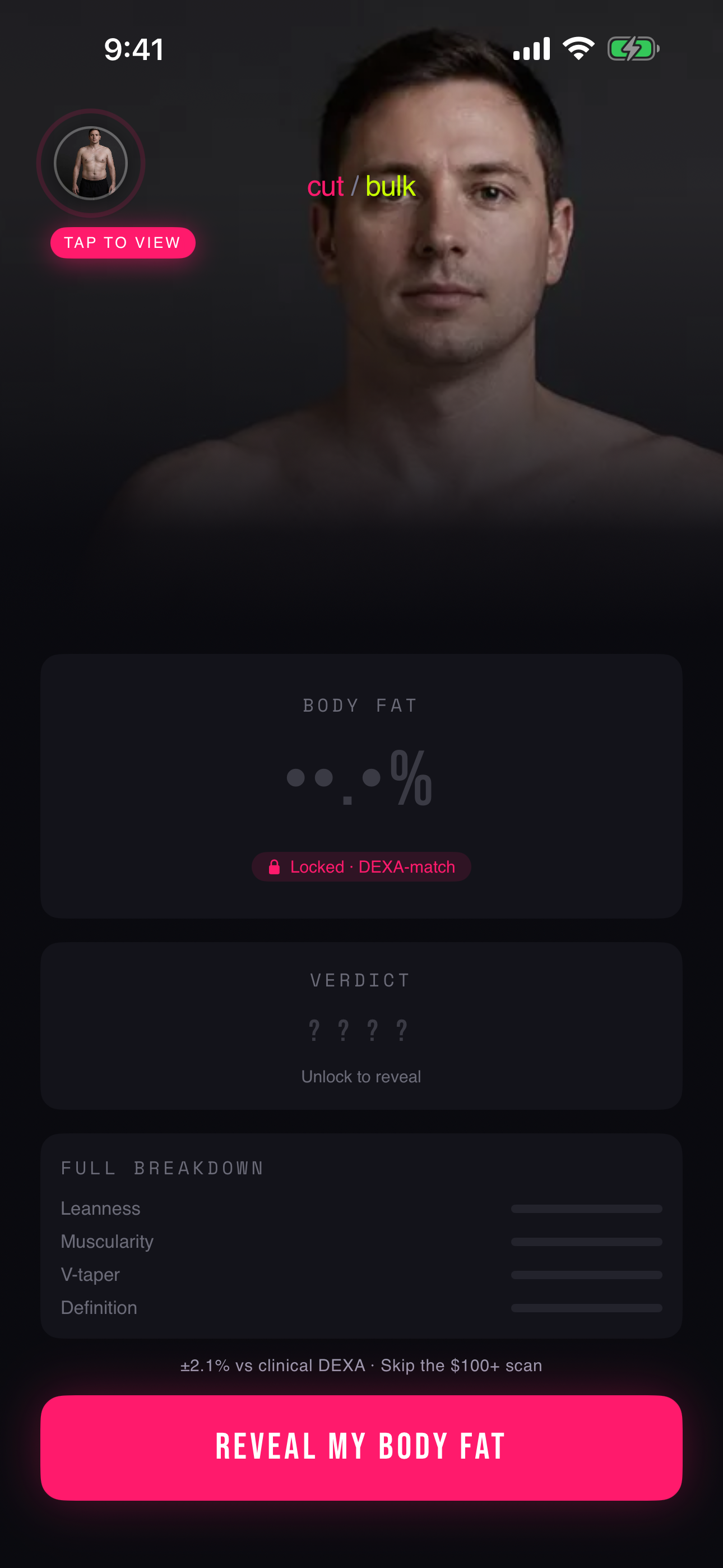 Cut or Bulk: Body Fat Scan screenshot 8