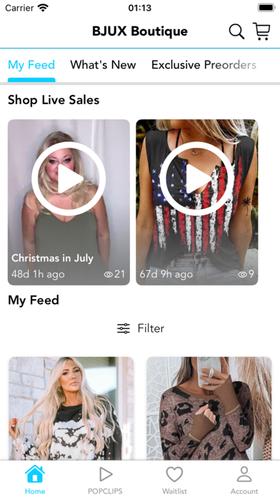 BJUX Boutique Screenshot