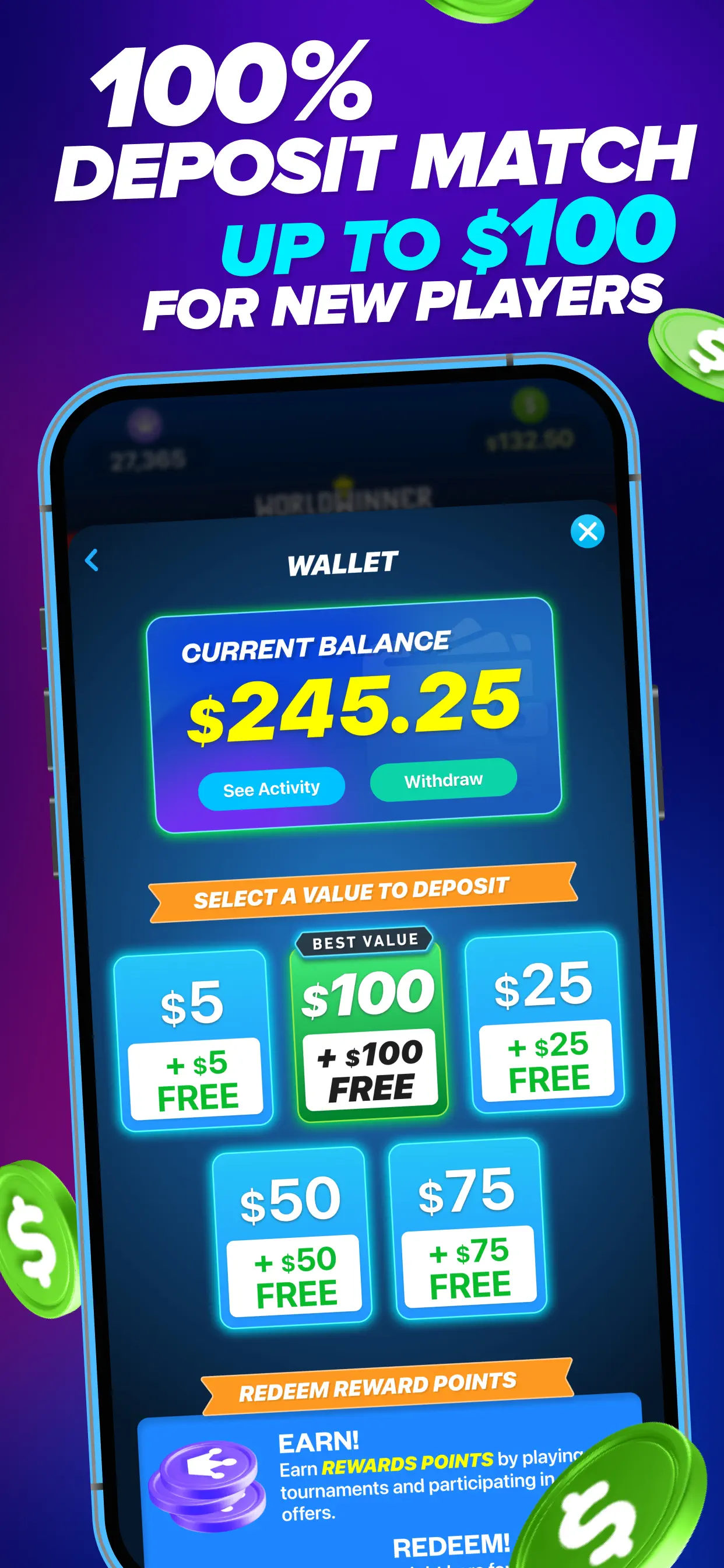 WorldWinner: Play for Cash screenshot 4