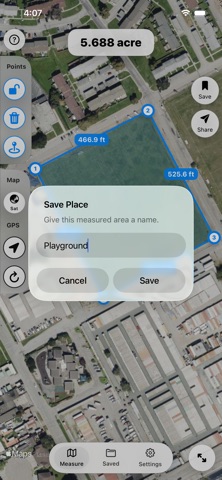 GPS Land Area Calculator iPhone screenshot