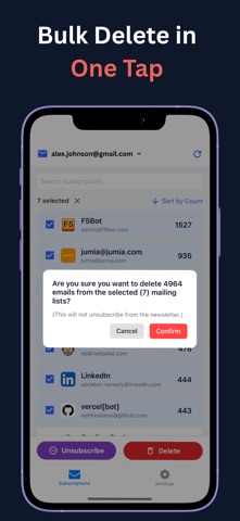 InboxPurge - Email Cleaner iPhone screenshot