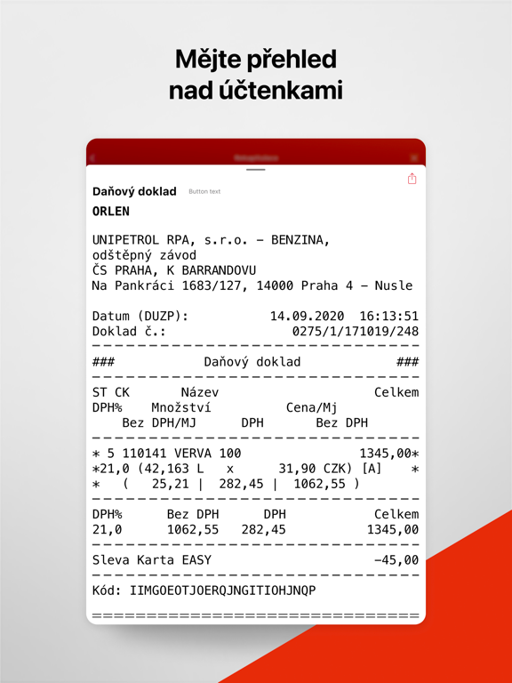 ORLEN aplikace iPad screenshot 7 - Utilities app