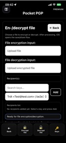 Pocket-pgp screenshot 2