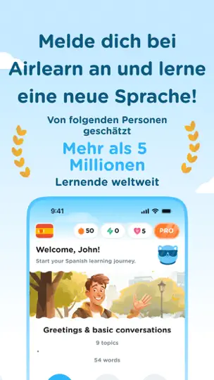 Screenshot von Airlearn - Sprachenlernen auf dem iPhone 1
