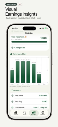 Hours Tracker: Work Log & Pay Screenshot 7 of 8