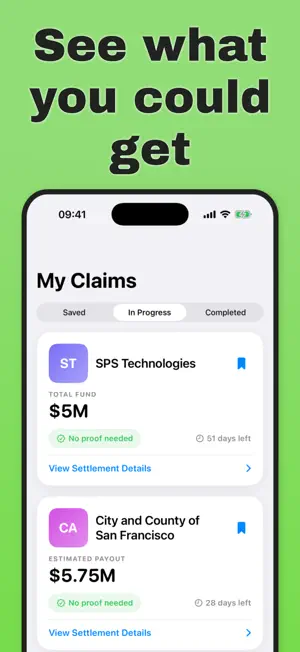 Settlement Finder: Claims screenshot 3