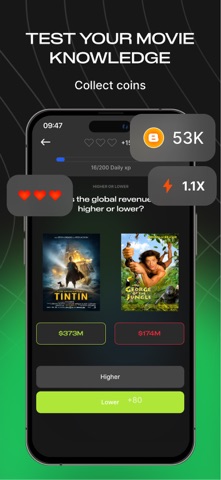 FilmedUp: Movie Collector Game iPhone screenshot