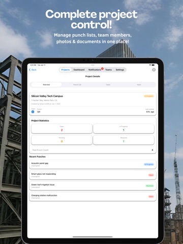 Punchly - Punch List App iPad screenshot