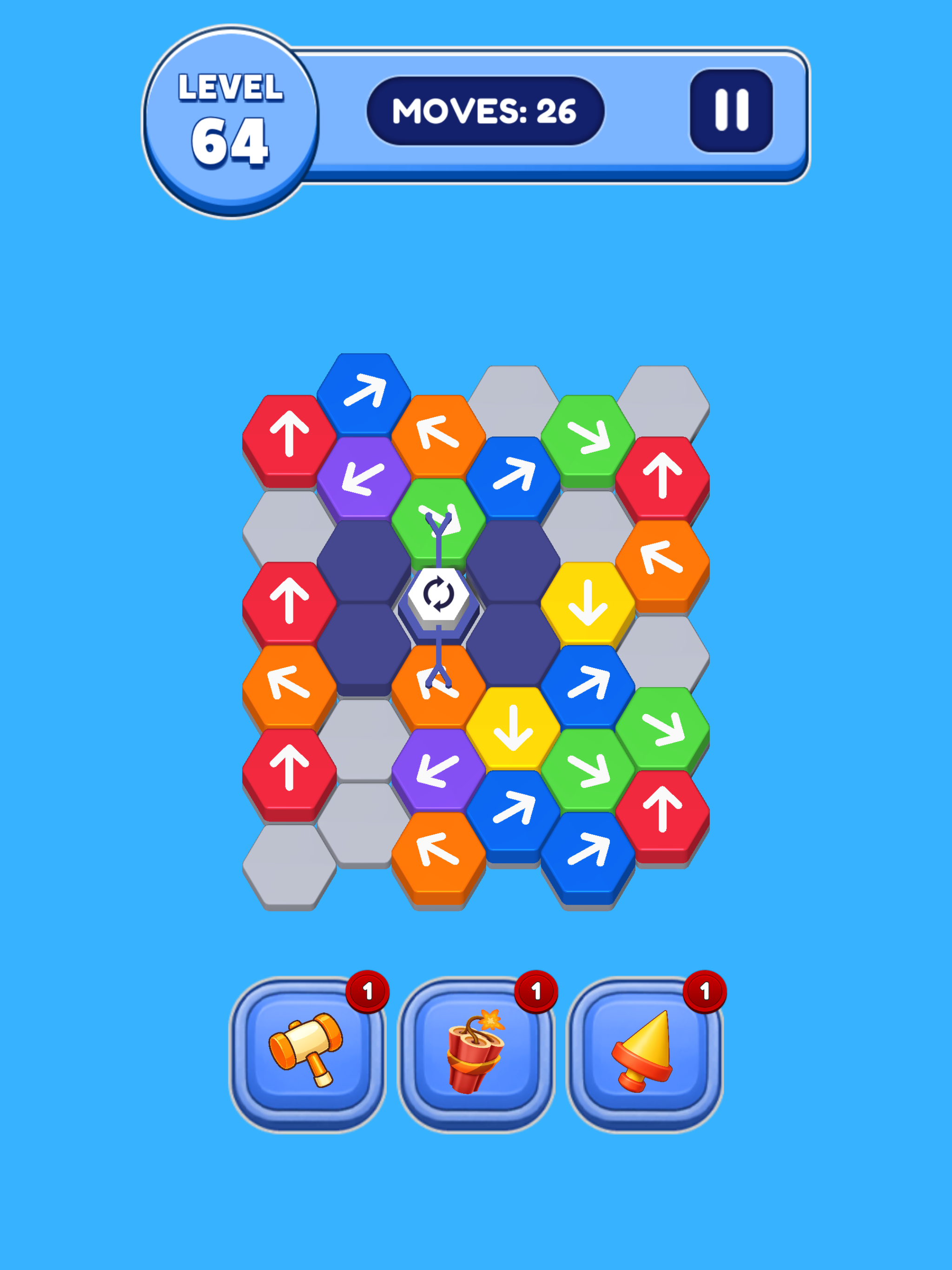 Hexa Arrow Tap Away Puzzle