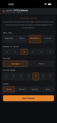 Perfect Pitch Master iPhone screenshot