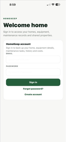 HomeKeep (6632e1) app screenshot