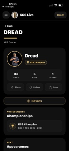 KCS Live iPhone screenshot