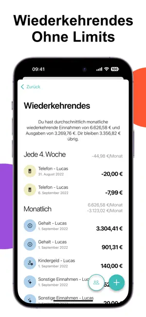 Haushaltsbuch Ausgaben Monee iPhone screenshot 6