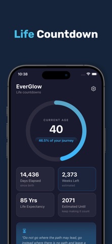 EverGlow Countdown iPhone screenshot
