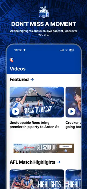 North Melbourne Official App iPhone screenshot 2
