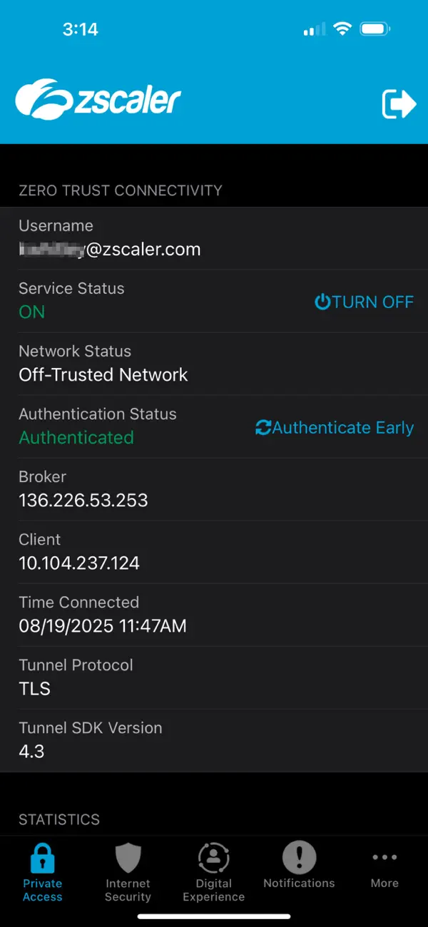 Screenshot #1 pour Zscaler Client Connector