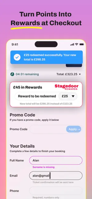Stagedoor Rewards screenshot 4