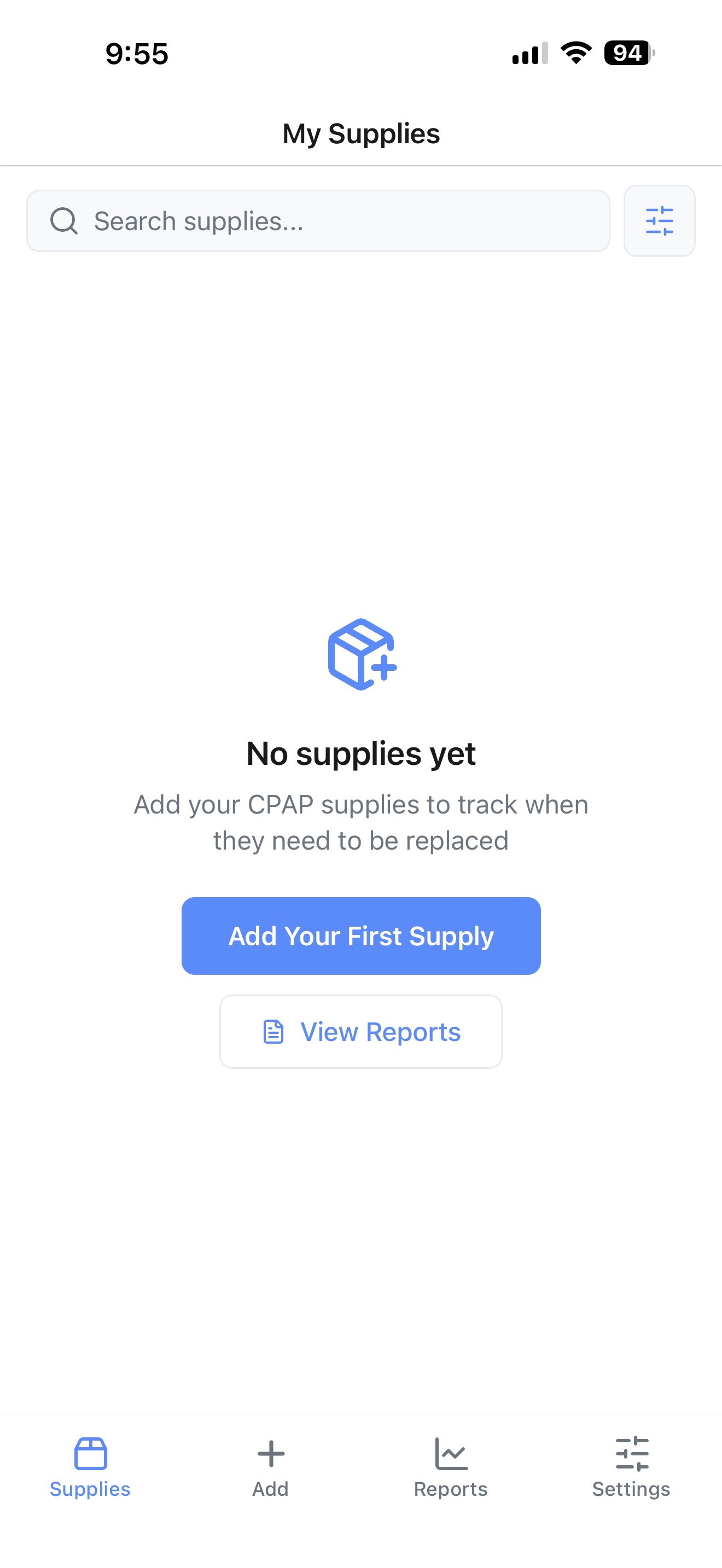 CPAP Supply Tracker screenshot 1