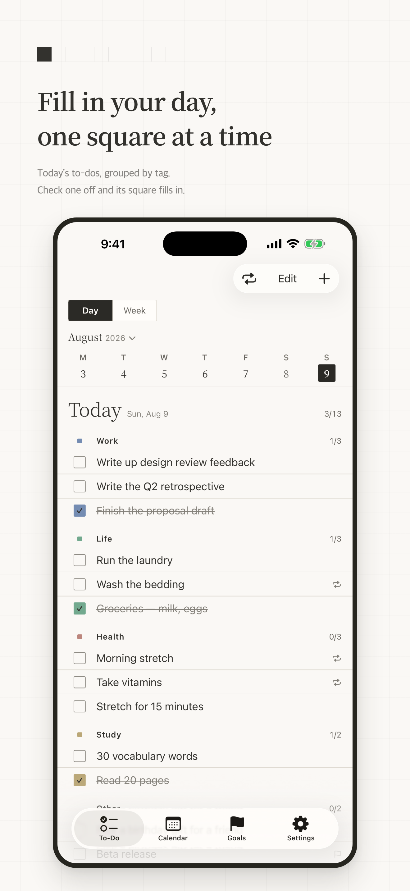 Gridpaper: To-Do & Diary