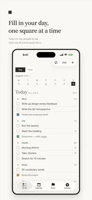 Gridpaper: To-Do & Diary screenshot 1