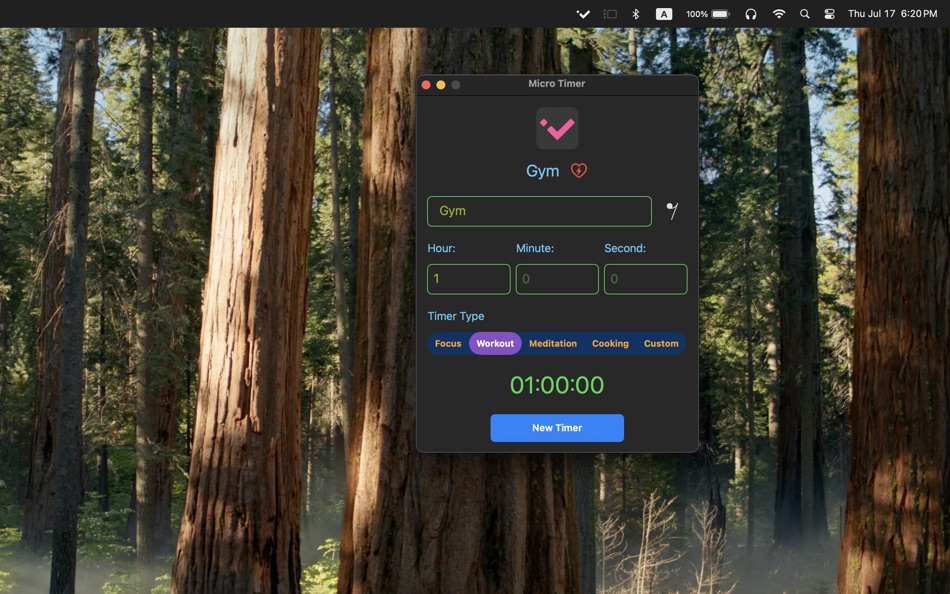 #2. Micro Timer (macOS) بواسطة: Ahad Birang