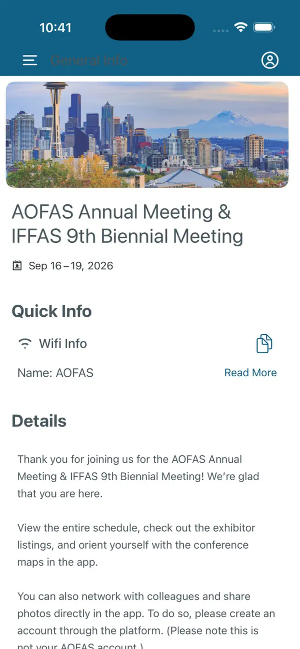 Screenshot #1 pour AOFAS Society App
