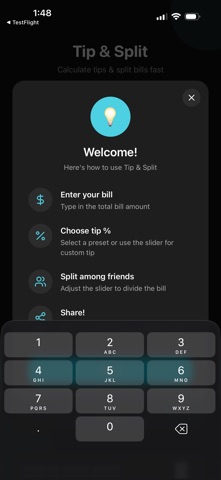 Fast Tip & Split Calculator screenshot