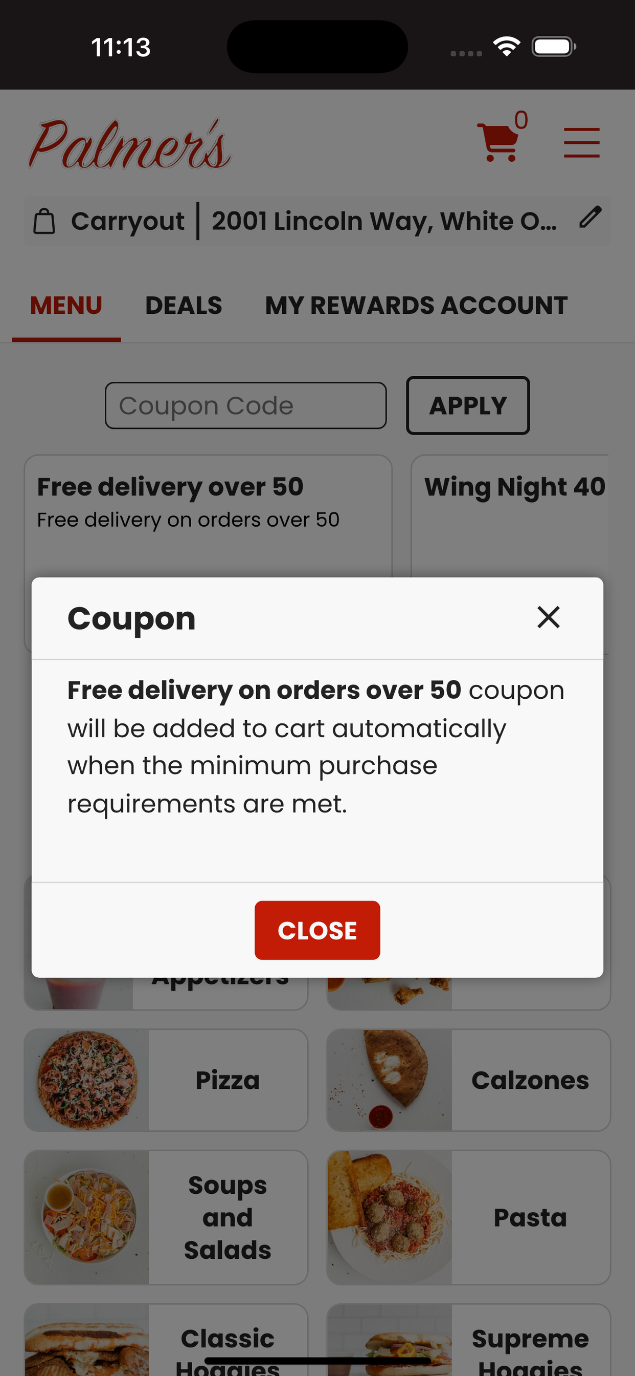 Palmer's Pizza screenshot 6